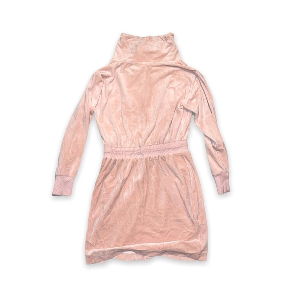 CALVIN KLIEN WOMANS VELOUR DRAWSTRING DRESS IN CAF OLE LIGHT PINK MEDIUM - Picture 4 of 8